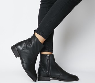 office ashleigh black leather calf croc boots
