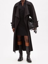 Thumbnail for your product : Tod's Logo-debossed Leather Knee-high Boots - Black Brown