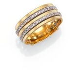 Thumbnail for your product : Marco Bicego Goa Diamond, 18K White & Yellow Gold Five-Row Band Ring