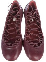 Thumbnail for your product : Nina Ricci Multistrap Leather Flats