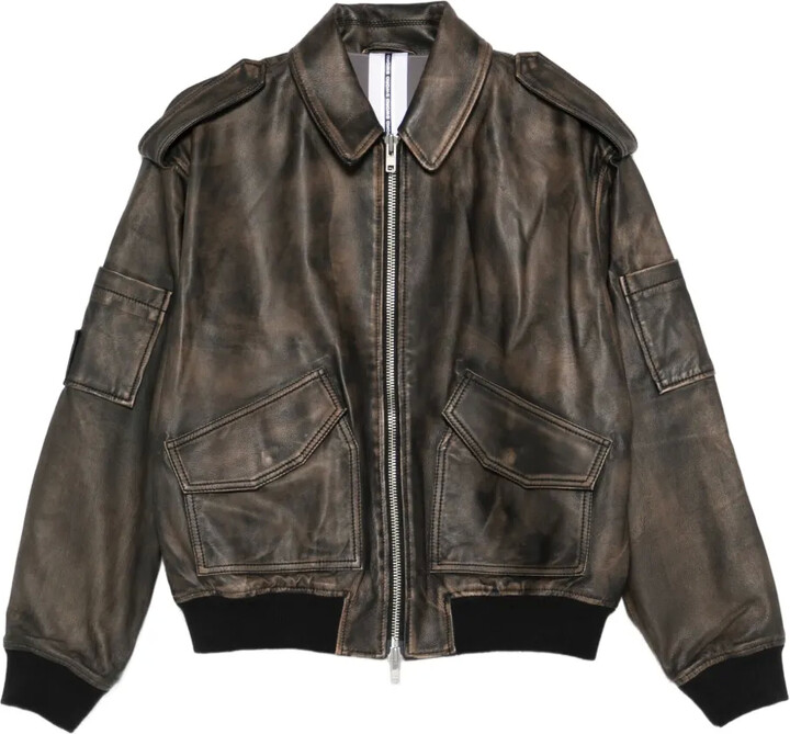 S.W.O.R.D 6.6.44 Zip-Fastening Leatheer Jacket