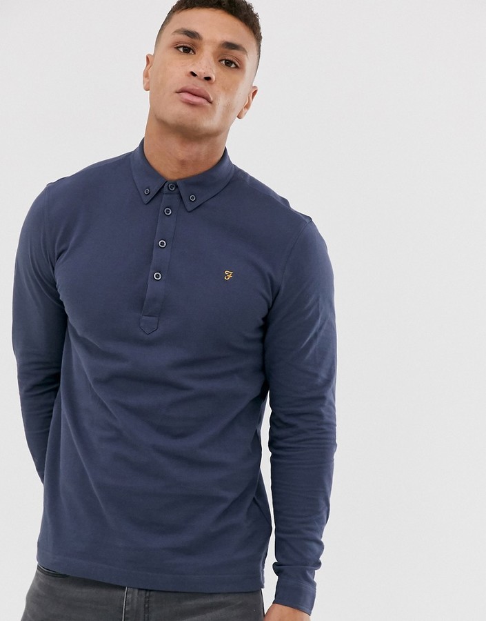 Farah merriweather long sleeve polo Clearance