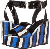 Thumbnail for your product : Just Cavalli Striped Printed Leather and Patent Leather