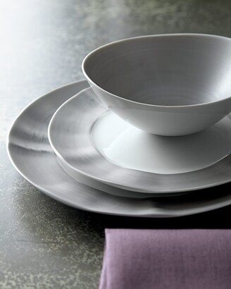 Neiman Marcus 12-Piece Platinum Brushstroke Dinnerware Set