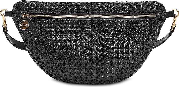 Clare Vivier Grande Fanny Woven Checker Leather Belt Bag