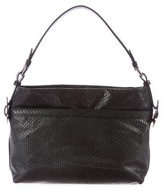 Giorgio Armani Embossed Leather Shoulder Bag