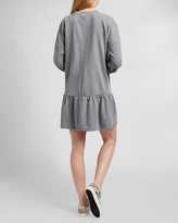Thumbnail for your product : Express Long Sleeve Flounce Sweatshirt Dress