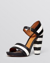 Thumbnail for your product : Marc by Marc Jacobs Open Toe Platform Sandals - Snake-Embossed Striped High Heel