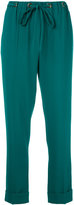 Kenzo - pantalon à ourlet retroussé - women - Polyester/Triacétate - 38