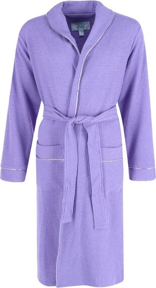 Majestic International MajesticInternationalWomen'sWaffleKnitShawlRobe,Large/Xlarge,Lavender