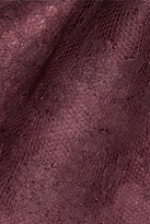 Thumbnail for your product : Valentino Silk Organza-Paneled Lace Blouse