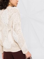 Thumbnail for your product : Brunello Cucinelli Sequin-Embellished Cotton Jumper