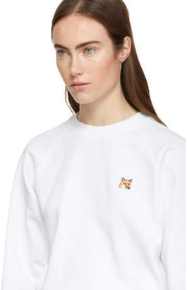 MAISON KITSUNÉ White Fox Head Patch Sweatshirt