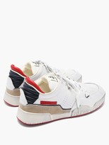 Thumbnail for your product : Isabel Marant Emree Aged-effect Leather Trainers - White Multi