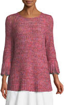Thumbnail for your product : Nic+Zoe Bazaar Fringed-Cuffs Knit Top