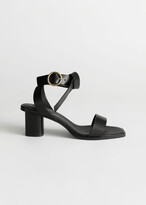 Thumbnail for your product : And other stories Leather Criss Cross Heeled Sandals