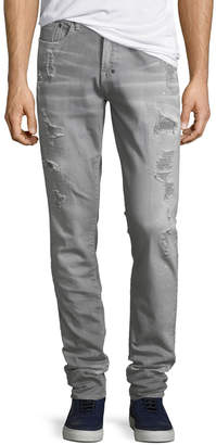 PRPS Distressed Skinny Jeans with Rip/Repair Detail