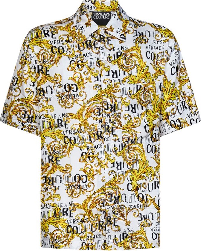 Versace Jeans Couture Baroque Print Buttoned Shirt