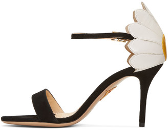 Charlotte Olympia Black Suede Marge Sandals