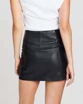 Thumbnail for your product : Reiss Turnlock Leather Mini Skirt