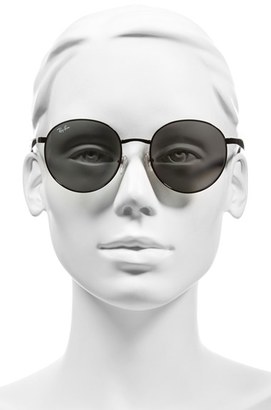 Ray-Ban Women's Highstreet 51Mm Round Sunglasses - Shiny Black