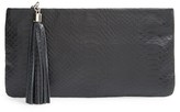 Thumbnail for your product : Halogen Tassel Leather Clutch