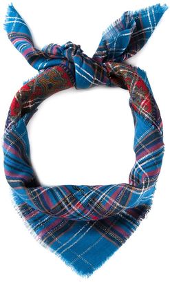 Saint Laurent Vintage tartan print scarf