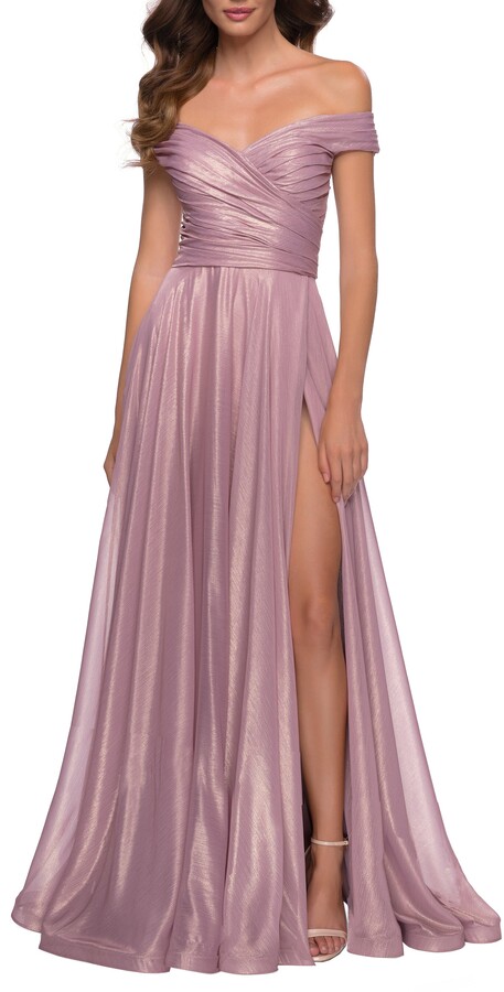 chiffon off shoulder