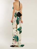 Thumbnail for your product : Johanna Ortiz Market Gardens Halter Neck Dress - Womens - Cream Print