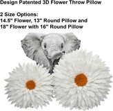 Thumbnail for your product : Etsy Flower Throw Pillow - 3D Daisy Sunflower Flower Decor Couch, Bed Flower-Shaped Soft & Cozy Coral