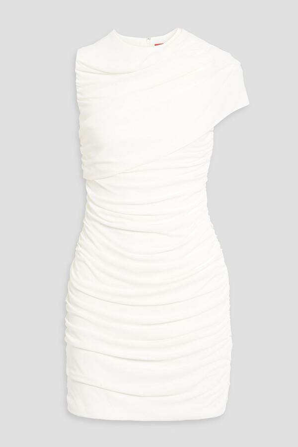 Sarina ruched stretch-jersey mini dress