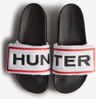 Hunter Women's Terry Towelling Logo Adjustable Slides