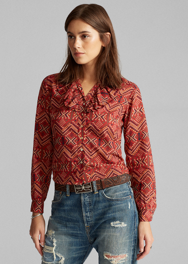 ralph lauren ruffle blouse