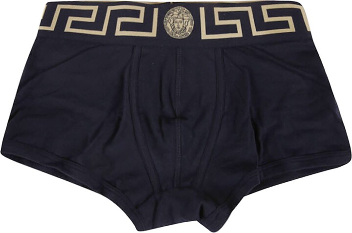 Verder aardolie ornament Versace Logo Waist Boxer Shorts - ShopStyle