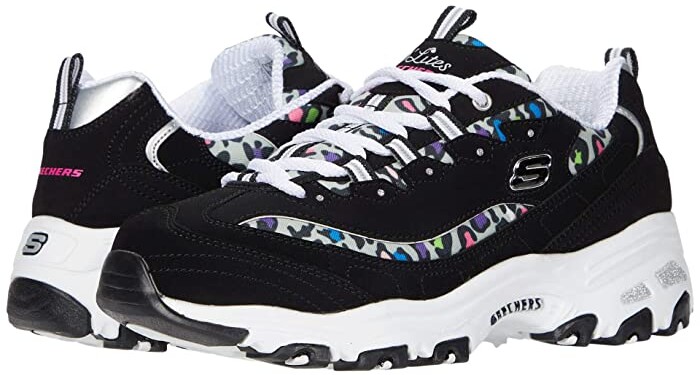 black leopard print skechers