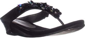 Kenneth Cole Great Party Wedge Sandals, Black