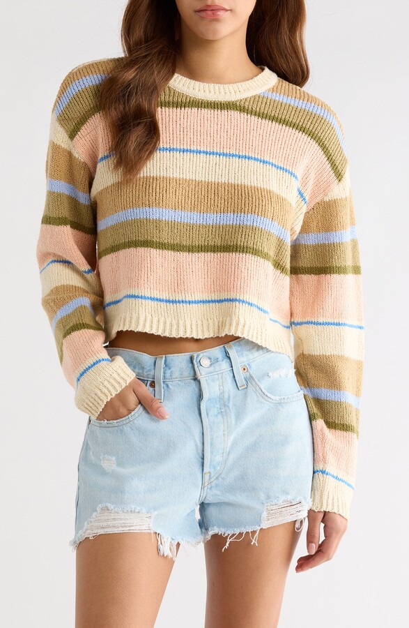 Billabong Stripe Cotton Blend Sweater