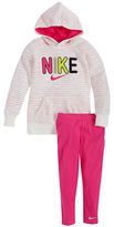 Thumbnail for your product : Nike Ruched Polka Square Printed Legging Set-BLUE-2T