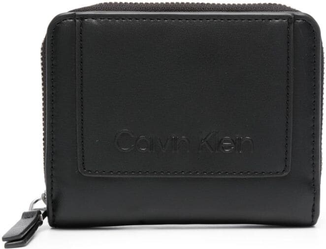 Calvin Klein Logo-Embossed Leather Wallet - ShopStyle