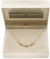 Thumbnail for your product : Townsend Victoria 18k Gold over Sterling Silver Emerald (1-3/8 ct. t.w.) and Diamond Accent Infinity Necklace