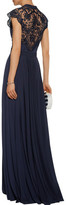 Thumbnail for your product : Catherine Deane Brooke Embroidered Tulle And Jersey Gown