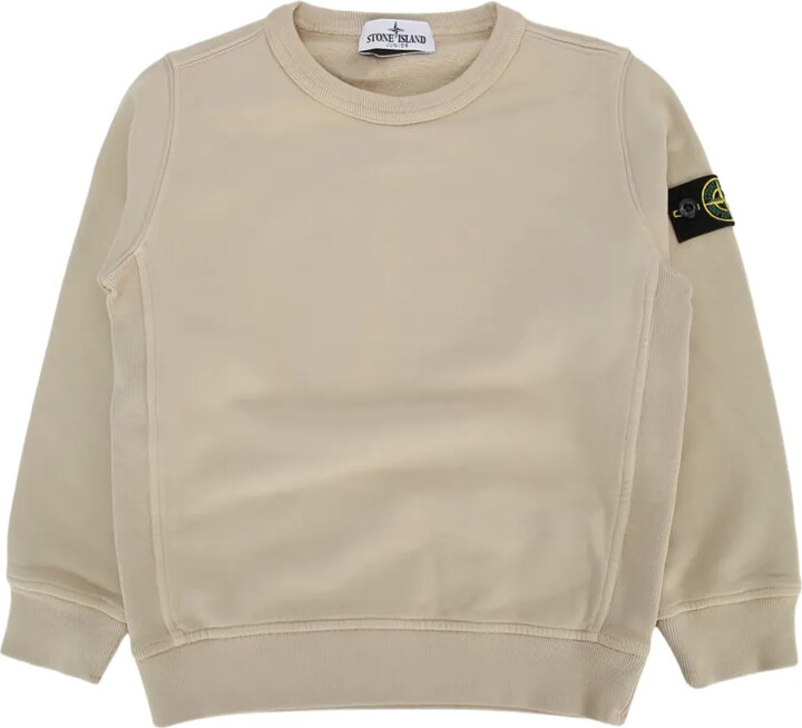Compass-badge crew-neck sweatshirt