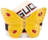 Gucci Butterfly striped belt