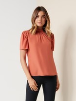Thumbnail for your product : Ever New Tara High-Neck Puff Sleeve Blouse