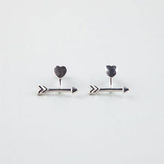 Thumbnail for your product : Full Tilt Front To Back Heart/Arrow Earrings