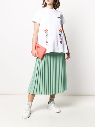 Prada floral-embroidery oversized T-shirt