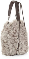 Thumbnail for your product : Elizabeth and James Cynnie Lamb Fur Drawstring Backpack