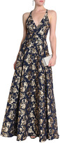 Thumbnail for your product : Badgley Mischka Flared Brocade Gown