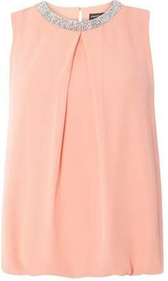 Dorothy Perkins Womens Coral Embellished Sleeveless Top