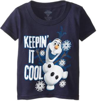 Disney Frozen Little Boys' Toddler Olaf - Cool As Ice T-Shirt, Charcoal,T